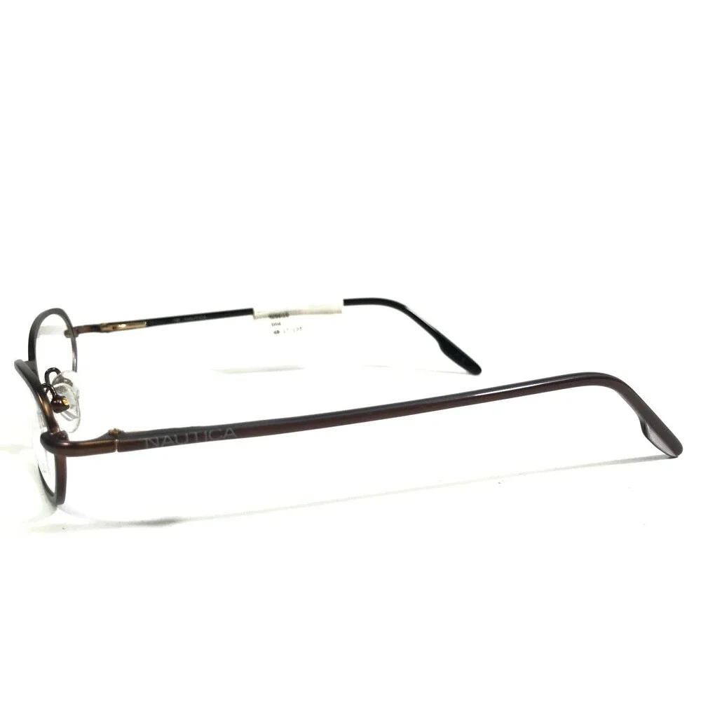 Nautica Eyeglasses Frames N9010 006 Brown Round Full Rim 48-17-135